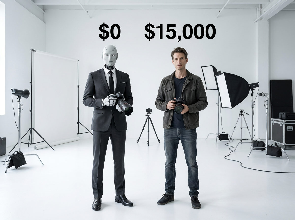 IDIO with a camera versus a human photographer — cost comparison